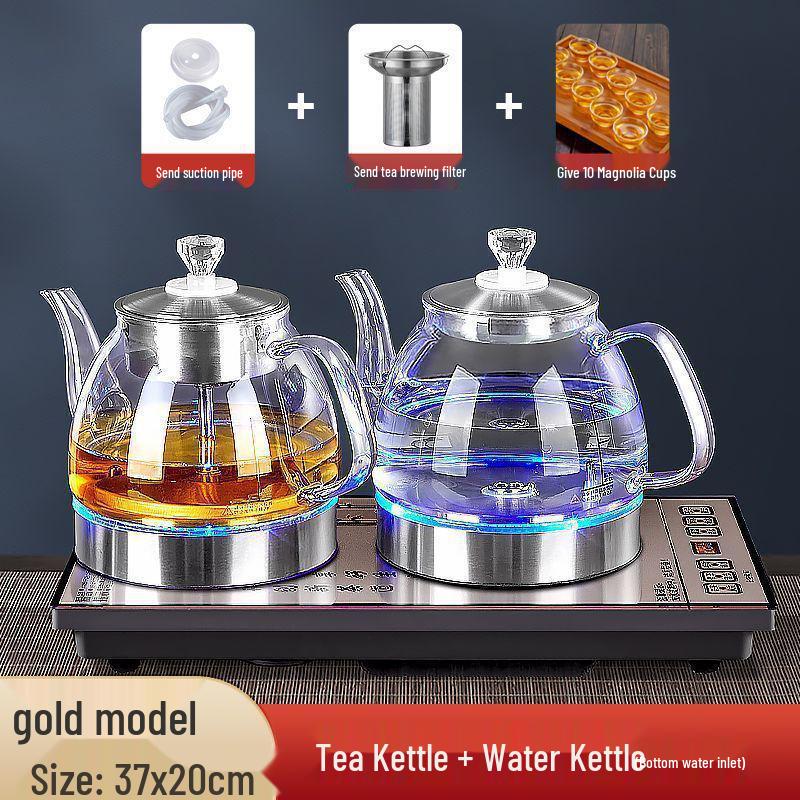 Fully Automatic Tea Set: Integrated Teapot, Water Filling, & Kettle for Home Use