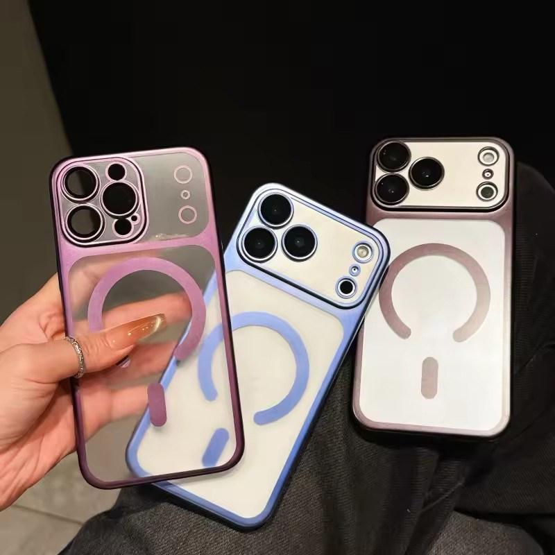 Custodia Lussuosa Ultra Sottile Opaca Per Magsafe per iPhone 17 Air 16 15 14 13 11 12 Pro Max Plus Ricarica Wireless Cover Traslucida in PC