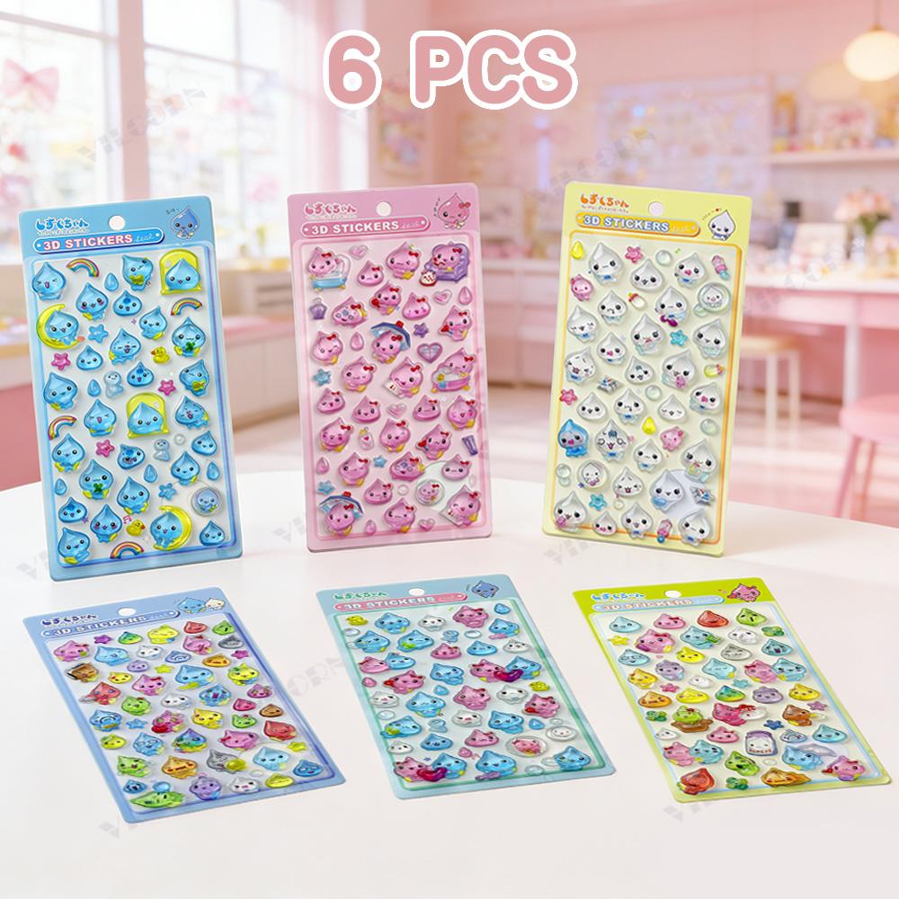 Cute 3D Crystal Drop Stickers Waterproof Decals for Phone Laptop Journal DIY Decoration