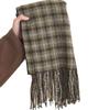 Ins Retro Green Plaid Cashmere Scarf Women'S Christmas Gift Warm Versatile Scarf Men