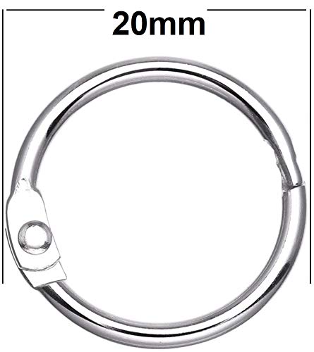 True-Ally 20Mm Multipurpose Book Binder Rings, 20 Pcs - Metal Iron Nickel Plated Loose Leaf Book Rings For Binders, Inde 20mm