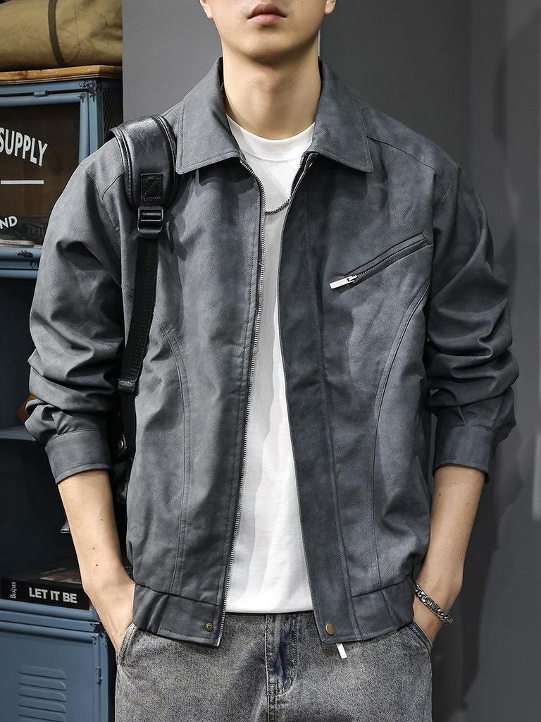 Pánská retro kožená pilotní bunda Maillard Cool na podzim a jaro 2025