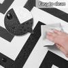 Modern Chevron Shower Curtain - Black & White Waterproof Peva Bathroom Decor