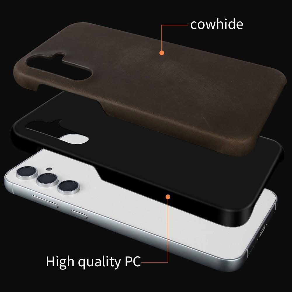 Per SAMSUNG S23 FE CUSTODIA Texture Pelle Vera Cavallo Pazzo S24 S20Ultra S22 S21FE Copri Telefono Capa Guscio Protettivo Retro