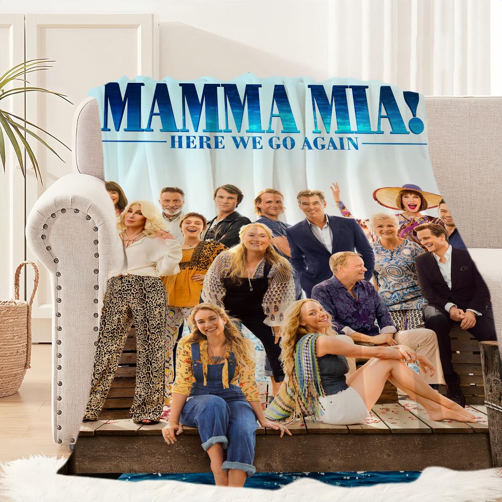 Classic Film M-Mamma Mia Blanket Plush Nap Sofa rug for Living Room Warm Office Bedroom Birthday Home Travel Kid Gifts