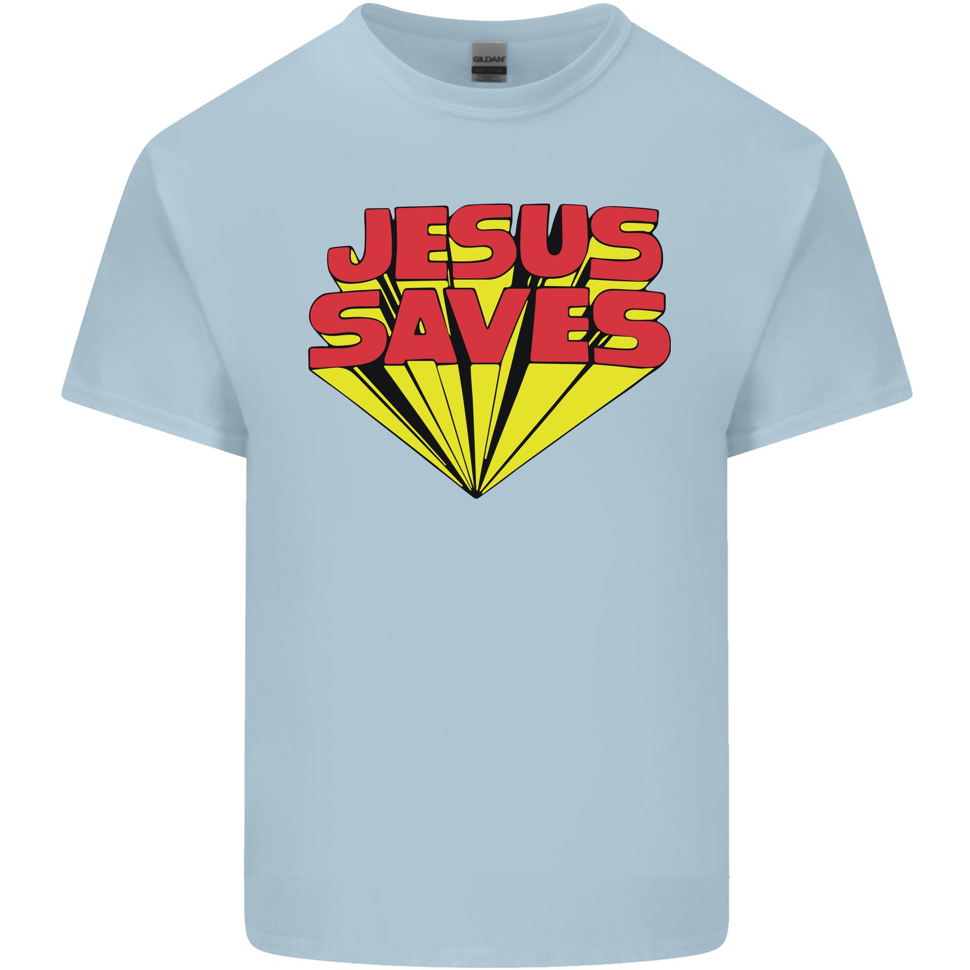 Jesus Saves Funny Christian Unisexs Light Cotton TShirt S