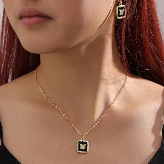 

1 компл. женское ожерелье, серьги, подвеска в виде бабочки, регулируемая длина, серьги с рычагом, сплав, ожерелье для выпускного вечера, висячие серьги, женский комплект ювелирных изделий