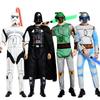 Halloween Costume Adult Star Wars White Knight Dress Black Robe Anime Lightsaber Movie Costume Male