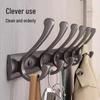Punch-Free Door Hooks for Clothes, Coats, and Hats – Wall-Mounted Row Hooks for Entryway Wardrobes