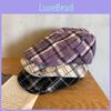 Fashion Checkered Pattern Women Casual Duckbill Cap For Summer And Autumn