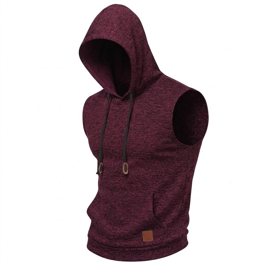 Mens Sleeveless Hoodie Lightweight Hooded Mens Sweatshirt Vest Workout Luxury Clothes Tank Tops