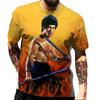Modisches Herren-Rundhals-Kurzarm-3D-Casual-Farbprint-Casual-Kurzarm-Rundhals-T-Shirt