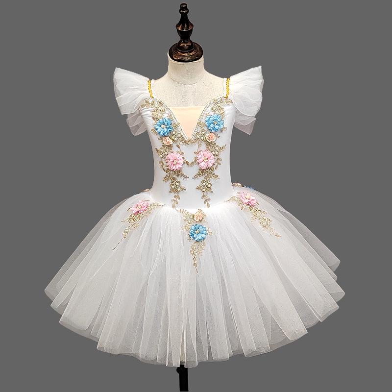 2024 Children's Ballet Dress: Girls' Tutu Flower Princess Performance Costume