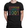 Awesome Since 2001 Mens T Shirt 25th Birthday Unisex Graphic Tee Top Unisex T-Shirt