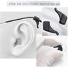 Maya Star 2 Pairs Lengthened TR Material Eyeglasses Replacement Temples + Eyeglass Ear Hooks, Anti-Slip Silicone Eyeglass End Tips Ear 119x6.3mm
