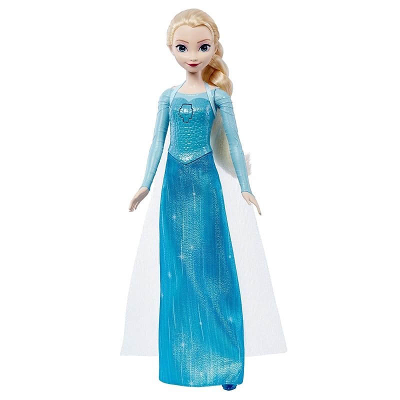 

Маттел Крижане Серце Ельза (Співаюча лялька) - Співає Let It Go протягом 30 секунд. Ляльковий будиночок для перевдягання для гри в уявлення. Вік від 3 років. синій. JFH87
