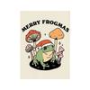 Retro 70s You Are Exactly Funny Mushroom Poster Groovy Hippie Ball Dancing Frogs Canvas Painting Wall Art Pictures Home Decor