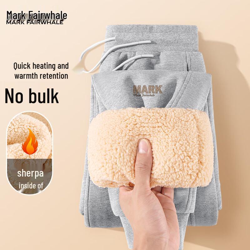 Mark Fairwhale Pánské 2025 Zimní Joggerové Tepláky z Jehněčí Vlny