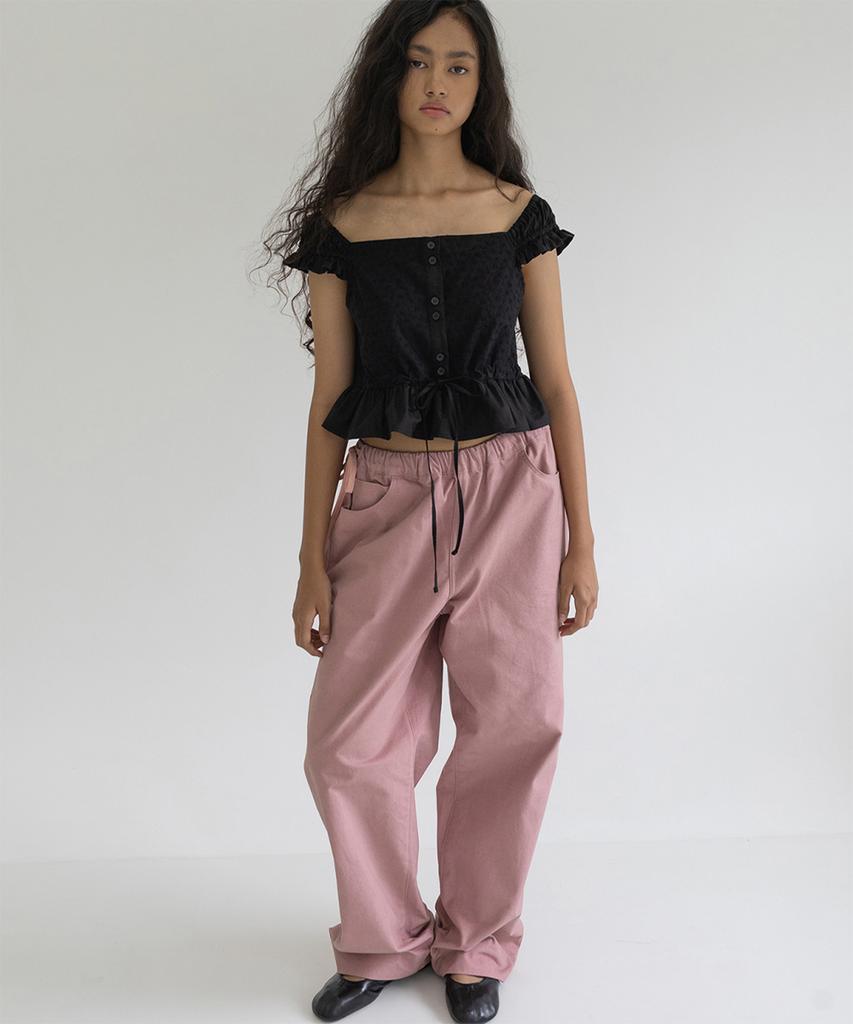 Yansisi Cotton Classic Tie Pants - Indie Pink