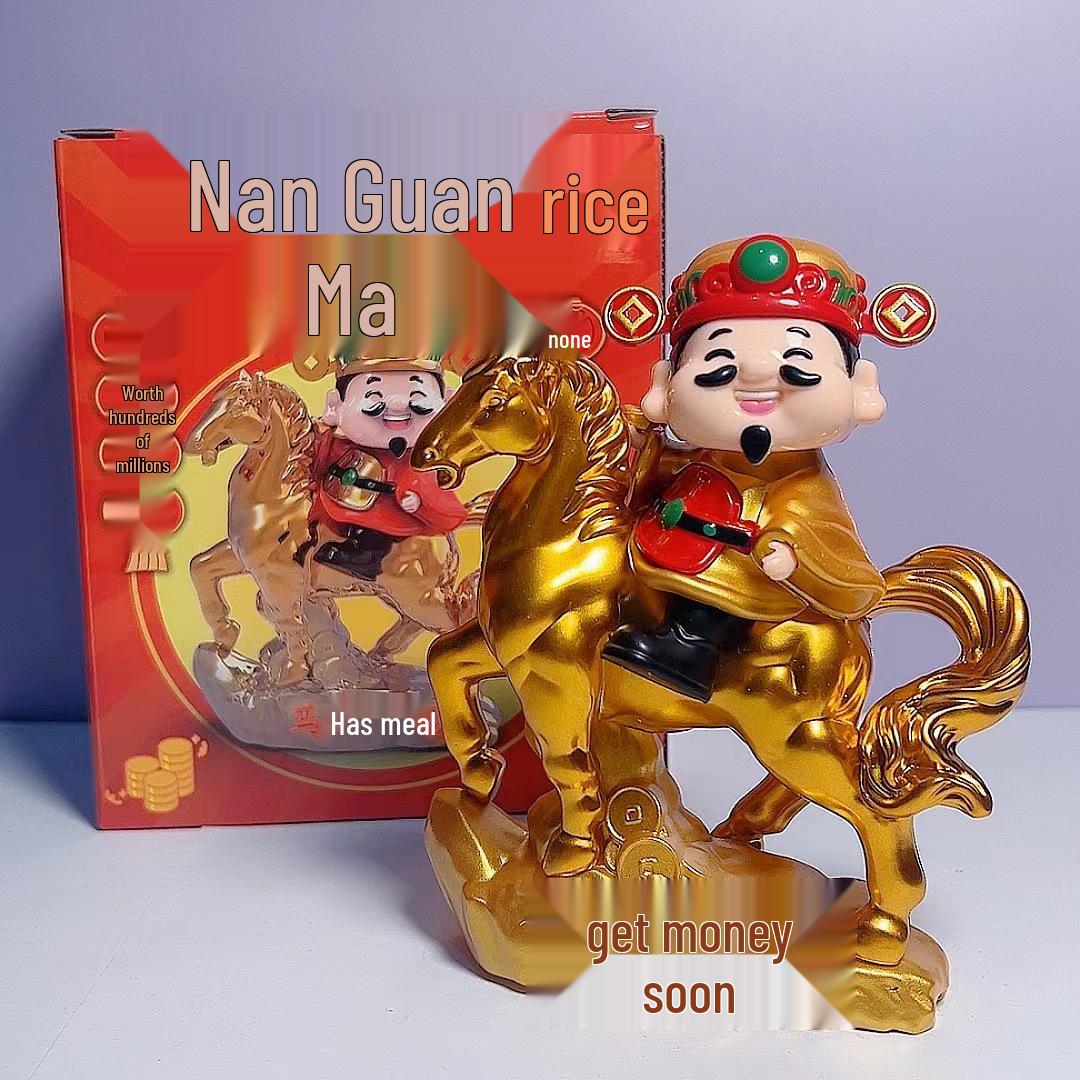 Vietnam Solar God of Wealth Horse Spring Festival Decor - Year of the Horse Auspicious Ornaments & Souvenirs. Color Box Packaging