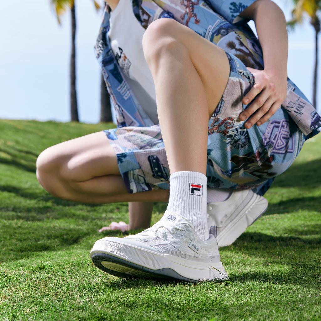 FILA Fosso Casual Shoes Comfortable Durable Low-Top Canvas Shoes Men sneaker Gray F12M422304FVA