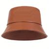 Wintermode Fischerhut Kunstleder Winddicht Warm Fischerhüte Herren Damen Wild Trendkappe Panama Fischerkappen Gorras