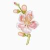 Elegante Perlmagnolien-Brosche - Luxuriöses chinesisches Cheongsam-Accessoire