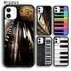 Krajews Piano Keyboard Keys Phone Case Cover For iPhone 17 Air 16 15 14 Plus 11 12 13 Pro Max Coque Shell Fundas