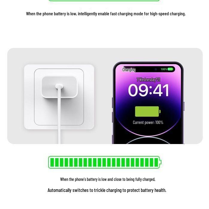 PD45W Fast Charger Compatible with Apple 16/15, iPhone 17 Pro Max, 14 Original Data Cable