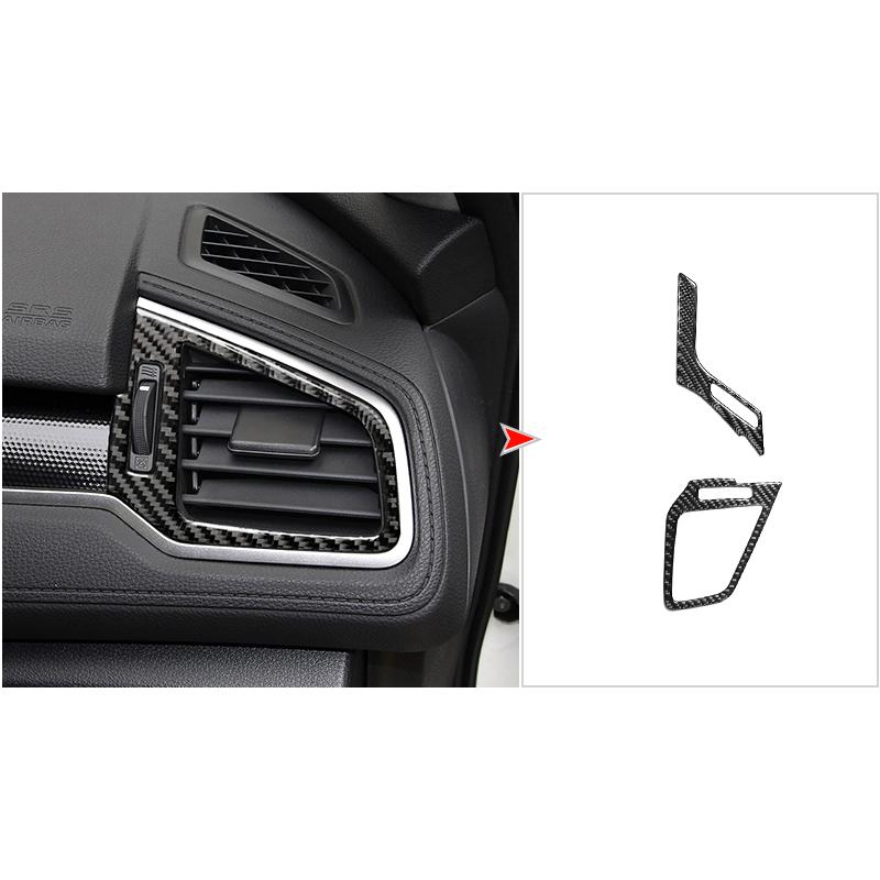For Honda Civic 10th 2016-2019 Carbon Fiber Sticker  Car Center Console Windows Lifting Control Panel Decoration