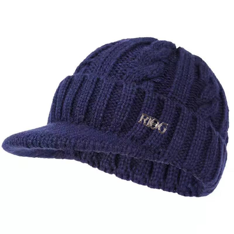 

Winter Warm Beanie with Brim,men and Women Satin Lined Elasticity Ear Protection Warmth Fleece knit Dandy Cap for Outdoor Sport One Size