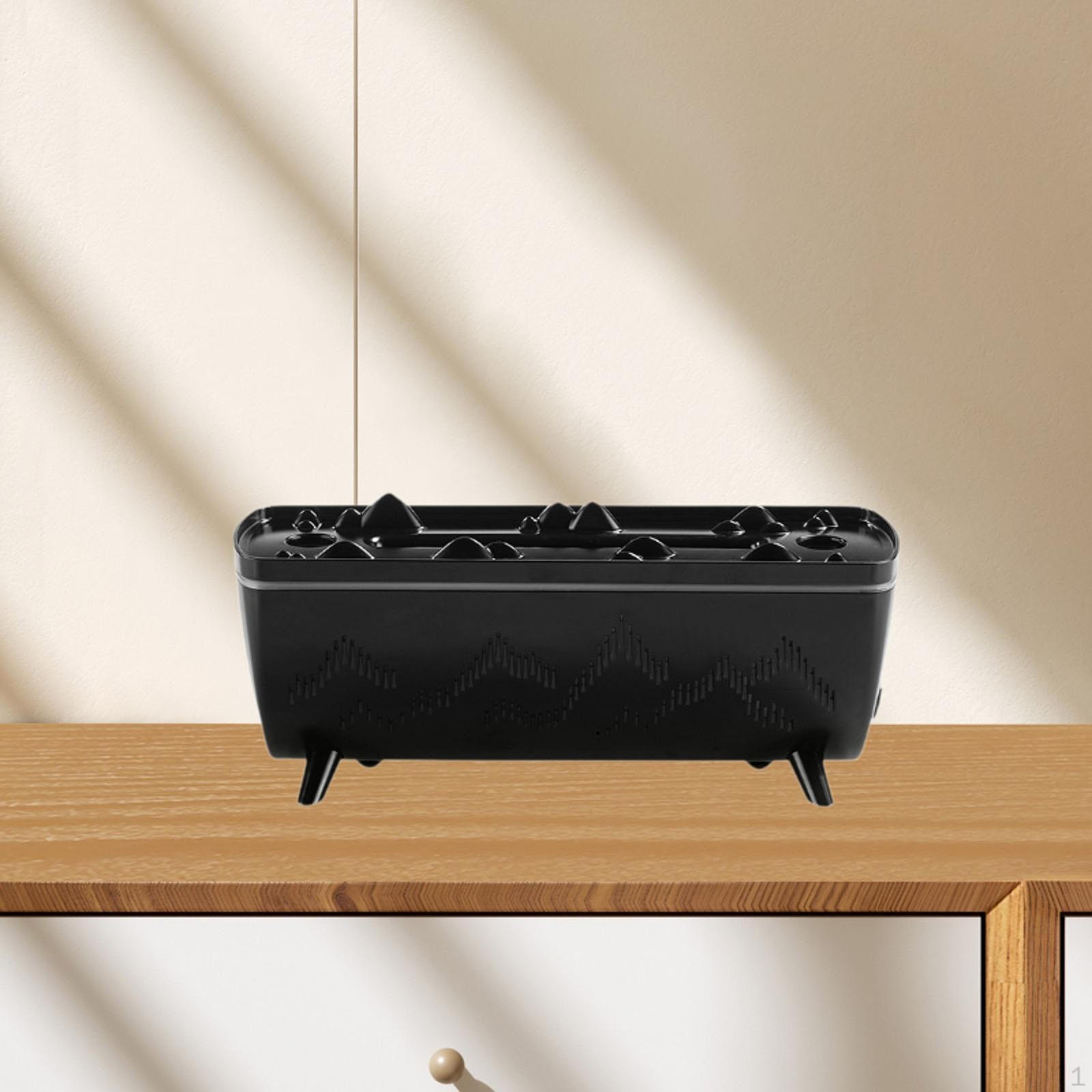 

330ml Personal Desktop Humidifier US 110V Plug with Ambient Light for Office White чорний