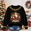 Women's Christmas Print Long Sleeve Top Casual Fall Winter Blouse for Holiday and Everyday Wear