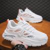 Spring new men's shoes breathable soft-soled running sports shoes male students thick-soled heightening casual dad shoes
