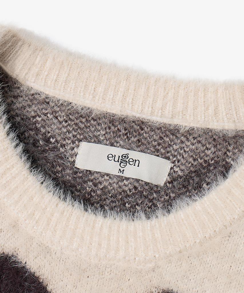 Yujen Soft Hairy Round Knit_Wave Oatmeal