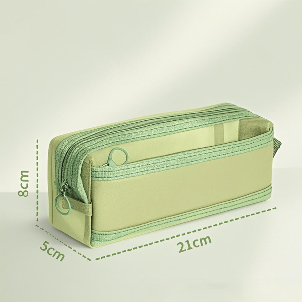 

See-Through Pen Case See-Through Minimalist Pencil Bag Mesh Pencil Case Lightweight Student Pencil Holder For Classroom Study зелений