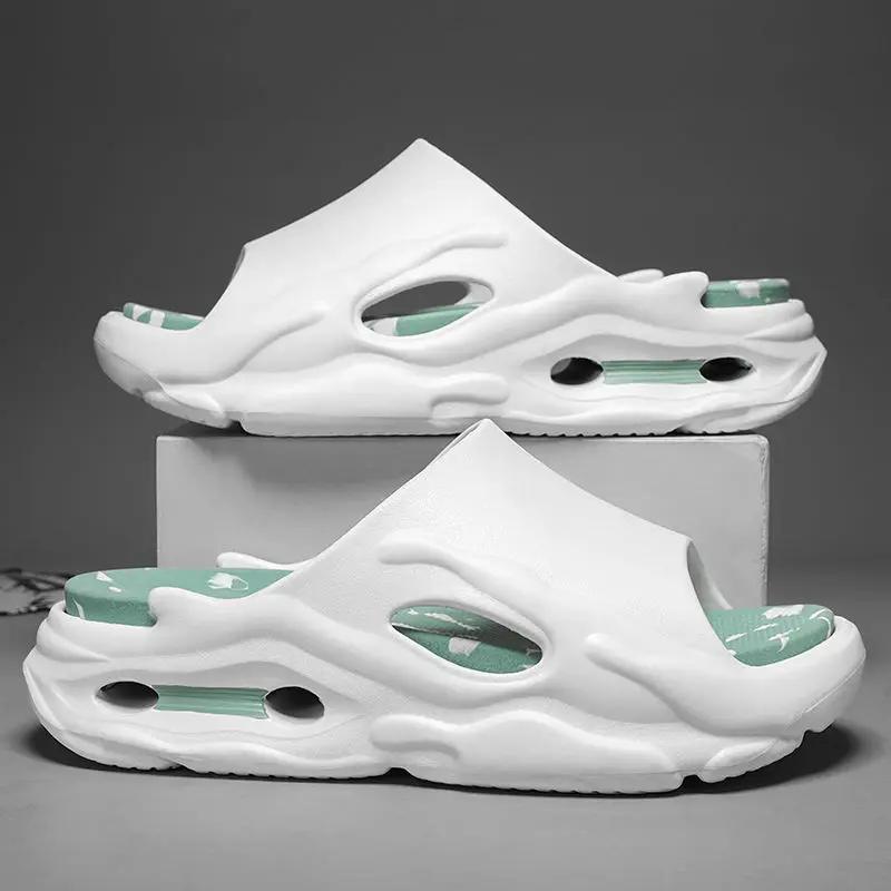 

Модные шлепанцы на платформе для мужчин Шиацу Пляжная обувь Для дома Комнатные Домашние Ванная Дизайнерские Роскошные Оригинальные Взрослые Сандалии Мужские 36