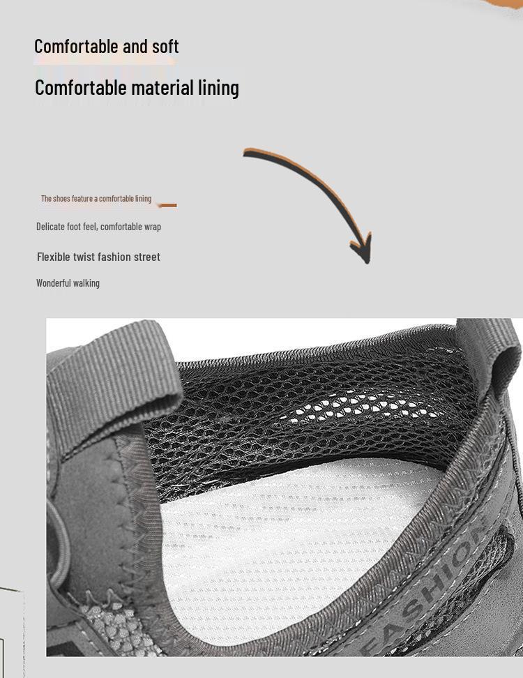 Men's Breathable Non-slip Sports and Work Shoes - Light Mesh Casual Footwear