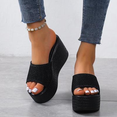 Sandals Summer  New Women Slippers Wedges Platform Beach Flip Flops Trend High Heels Ladies Shoes Pumps Thick Slides Mujer