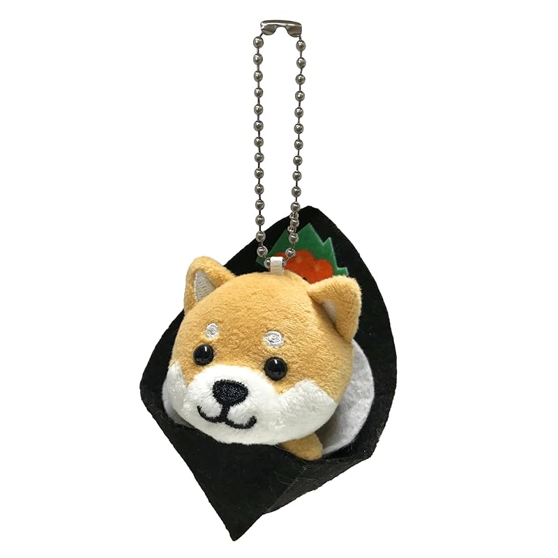 

[LamPlanning] Traveling Mameshiba key ring mascot ball chain back charm cute Fluffy dog Shiba Inu Mameshiba Healing (Temaki sushi)