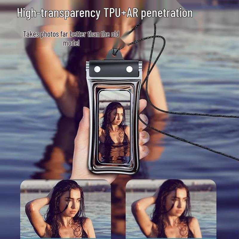 Waterproof Touchscreen Phone Pouch with Lanyard for Swimming, Diving, and Cycling