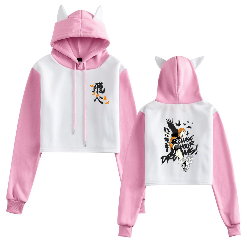 Haikyuu!! Cat Ear Hoodie - Women's Autumn/Winter Anime Style