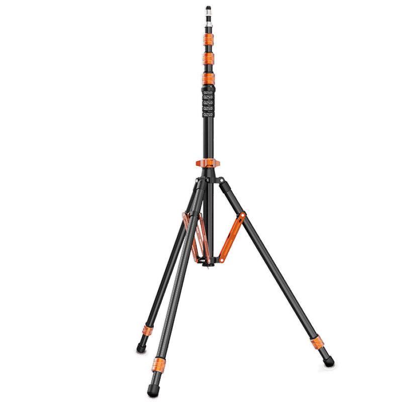 SL0288C Carbon Fiber Tripod: Portable Reverse-Fold Light Stand for Photography & Streaming