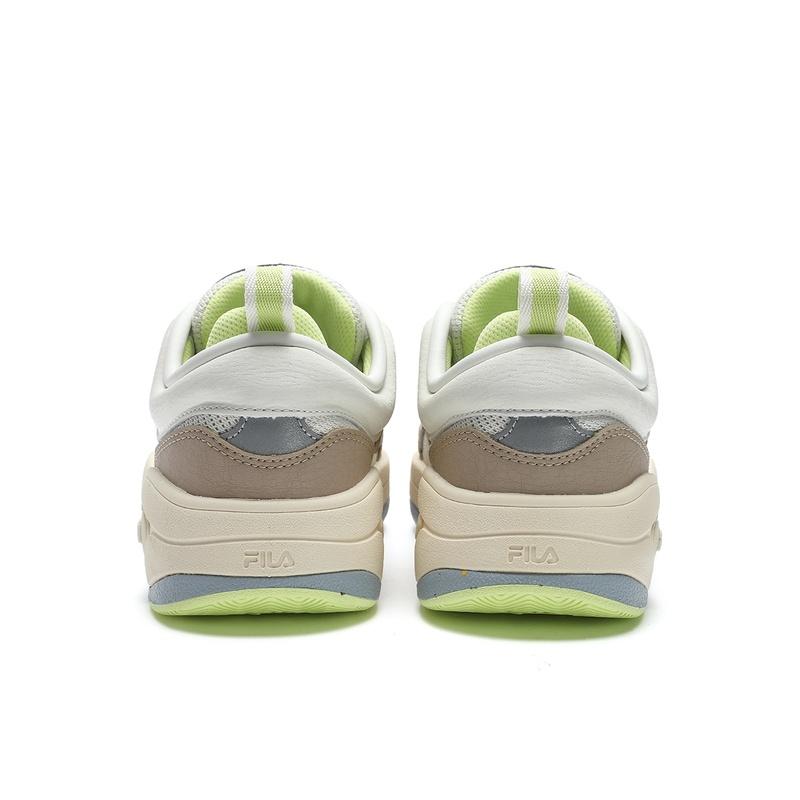 Fila Abrasion Resistant Low Top Skateboard Shoes Women's Micro White/Cuban Sand Brown F12W432202FBG