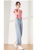 Summer 2025 Women's Slimming Wide-Leg Denim Pants - High Waist, Korean Style 