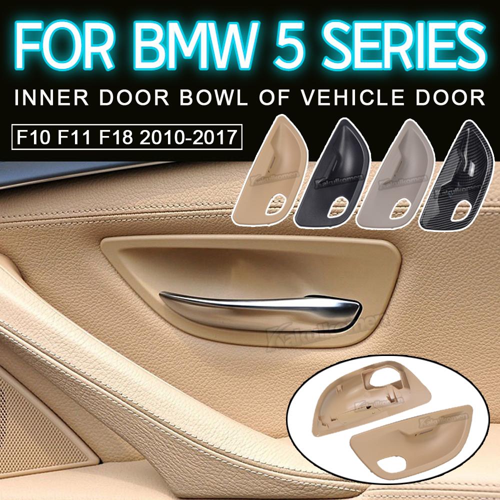 2PCS Carbon Fiber Auto Innen Türgriff Schüssel Ersatz Abdeckung Für BMW 5 Series F10 F11 F18 2010-2017 Auto Neue