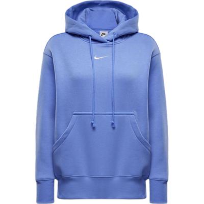 Sportovní oblečení Phoenix Fleece Swoosh Jednobarevná Volná Pohodlná Dlouhý Rukáv Mikina Dámské mikiny Pulse-Gem-Blue DQ5861-494