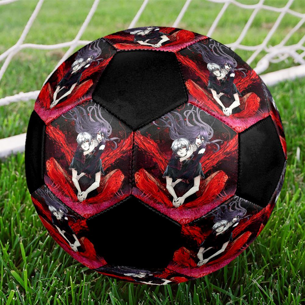 Soccer Ball Colorful Machine Stitched PVC Size 5 Team Training Competition Ready Durable High-Bounce Cool Sports Gift
