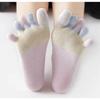 Women Sports Socks Separate Fingers High Tube Five Finger Crew Socks Yoga