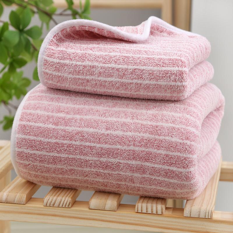Coral Velvet Printed Towel Bath Towel Set Absorbent Dry Hair